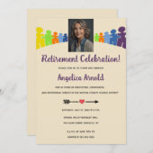 Bewerkbare foto leraren pensioen kaart (Voorkant / Achterkant)