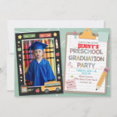 Bewerkbare Foto Notitieblok Preschool Afstuderen C Kaart (Voorkant)