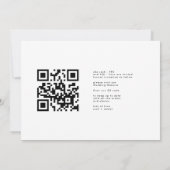 Bewerkbare foto QR code - Modern Save The Date Kaa Kaart (Achterkant)