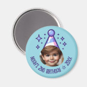 Bewerkbare foto Verjaardagsfeest Pet Keepsake Magneet (Voorkant / Achterkant)