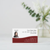 Bewerkbare foto-Visitekaartjes verzekeringsagent Visitekaartje (Staand voorkant)