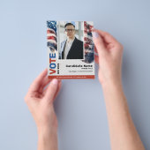 bewerkbare fotobrochure voor de verkiezingscampagn flyer (Hand)