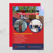 Bewerkbare Fotofoto Druk Wassen Flyers Kaart (Voorkant / Achterkant)