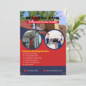 Bewerkbare Fotofoto Druk Wassen Flyers Kaart (Staand voorkant)