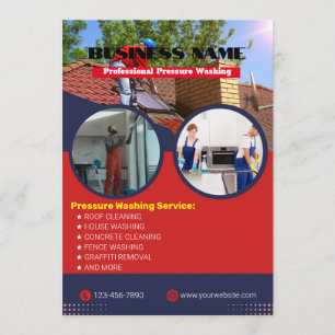 Bewerkbare Fotofoto Druk Wassen Flyers Kaart