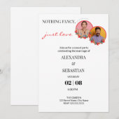 Bewerkbare foto's bruiloftsreceptie uitnodiging (Voorkant / Achterkant)