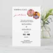 Bewerkbare foto's Huwelijksreceptie Uitnodiging (Staand voorkant)