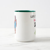 Bewerkbare foto's leven is beter met zussen tweekleurige koffiemok (Center)