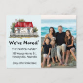 Bewerkbare foto's zijn verplaatst aankondigingskaart (Voorkant)