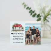 Bewerkbare foto's zijn verplaatst aankondigingskaart (Staand voorkant)