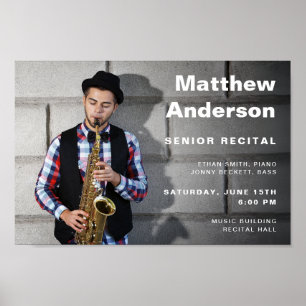 Bewerkbare fotosjabloon voor muziekconcert poster