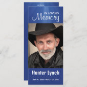 Bewerkbare Fotostralen van Light Memorial Kaart (Voorkant / Achterkant)