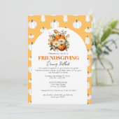Bewerkbare Friendsgiving-feestuitnodiging Kaart (Staand voorkant)
