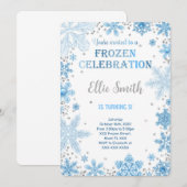 Bewerkbare Frozen verjaardagsuitnodiging Kaart (Voorkant / Achterkant)