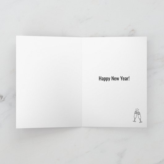 Bewerkbare Funny 2024 Happy New Year Kaart (Binnen)