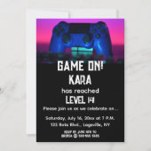 Bewerkbare Gamer verjaardagsuitnodiging Kaart (Voorkant)