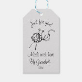 Bewerkbare garen en breinaalden speciaal voor u cadeaulabel (Voorkant)