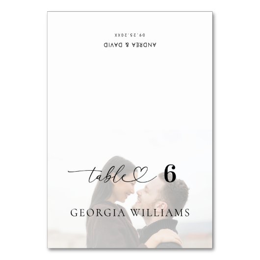 Bewerkbare gastnaam vervaagde fotohuwelijkskaart kaart (Voorkant)