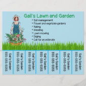 Bewerkbare Gazon en Tuin Zorg Telefoonnummer Flyer (Voorkant)