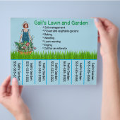 Bewerkbare Gazon en Tuin Zorg Telefoonnummer Flyer (Hand)