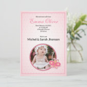 Bewerkbare geboorteaankondiging template aankondiging (Staand voorkant)