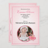 Bewerkbare geboorteaankondiging template aankondiging (Voorkant / Achterkant)