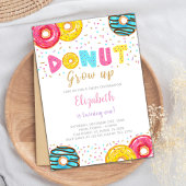 Bewerkbare Gele, Roze & Groene Sprinkle Party Uitn Kaart