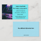 bewerkbare geluidmixer voor muziek visitekaartje (Voorkant / Achterkant)