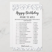 Bewerkbare Gelukkige Verjaardag over de hele werel (Voorkant / Achterkant)