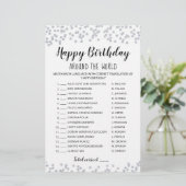 Bewerkbare Gelukkige Verjaardag over de hele werel (Staand voorkant)