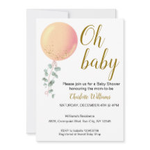Bewerkbare Genderneutrale Baby shower Invitation