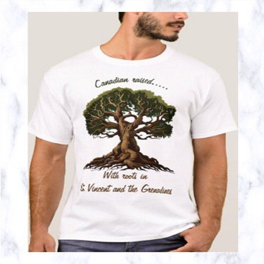 Bewerkbare genealogie boom met wortels t-shirt