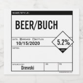 Bewerkbare generieke bierflesetiket Stickers (Enkel label)