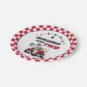 Bewerkbare gepersonaliseerde twee snelle verjaarda papieren bordje (Gekanteld)