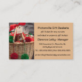 Bewerkbare geschenkmanden visitekaartje (Voorkant)