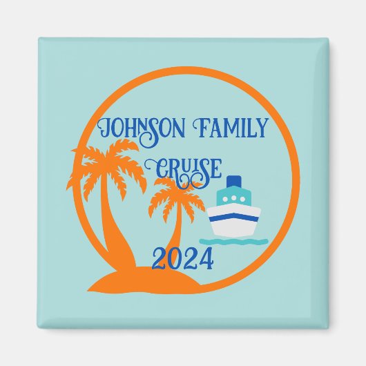 Bewerkbare gezinscruise magneet (Voorkant)