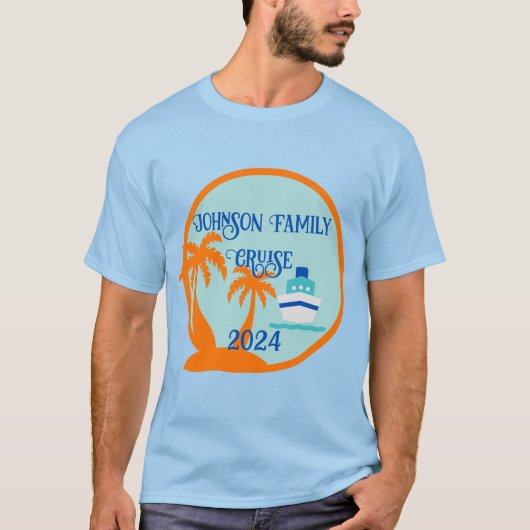 Bewerkbare gezinscruise t-shirt (Voorkant)