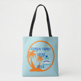 Bewerkbare gezinscruise tote bag