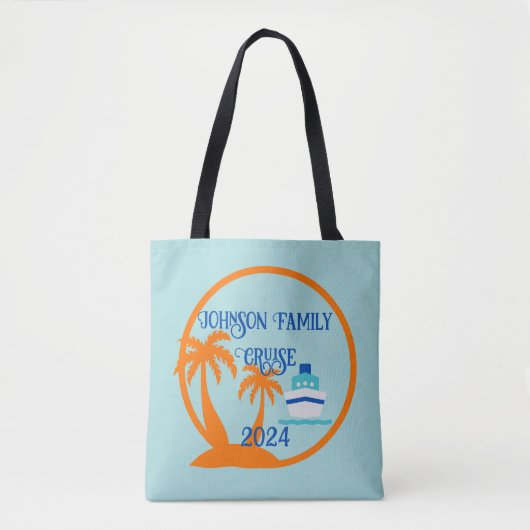 Bewerkbare gezinscruise tote bag (Voorkant)