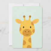 Bewerkbare Giraffe Verjaardagsuitnodiging – Aangep Kaart (Achterkant)