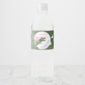 Bewerkbare Girl's Dinosaur Water Bottle Labels Waterfles Etiket (Voorkant)