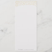 Bewerkbare Glam gouden glitter vintage bruiloft me Menu (Achterkant)