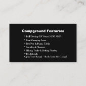 Bewerkbare Glamping Resort Natuur Contact Ontwerp Visitekaartje (Achterkant)