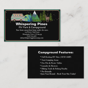 Bewerkbare Glamping Resort Natuur Contact Ontwerp Visitekaartje