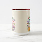 Bewerkbare Goedemorgen Naam Tweekleurige Koffiemok (Center)