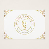 Bewerkbare Gold-bedankkaart Visitekaartje (Achterkant)