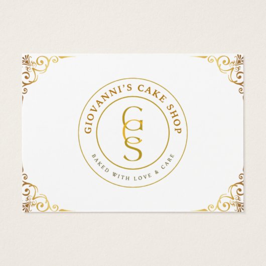 Bewerkbare Gold-bedankkaart Visitekaartje (Achterkant)