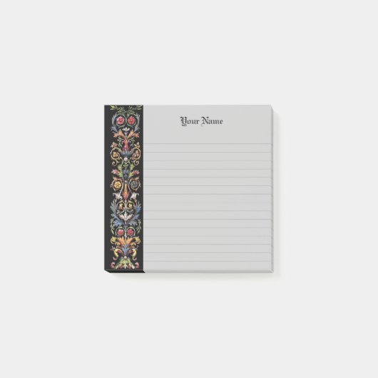 Bewerkbare Gothic Illuminated Medieval Lined Post-it® Notes (Voorkant)