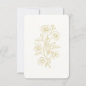 Bewerkbare Gouden Bloemstuk Save The Date (Achterkant)