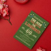 Bewerkbare gouden "Man, mythe, legende" Verjaardag Kaart